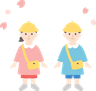 子どもの入園・入学のイラスト